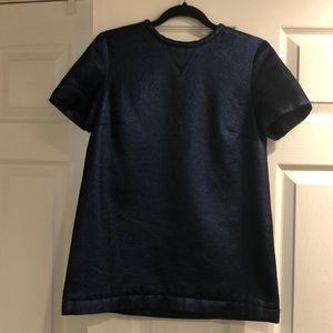 Metallic blue Marc Jacobs short sleeve top
